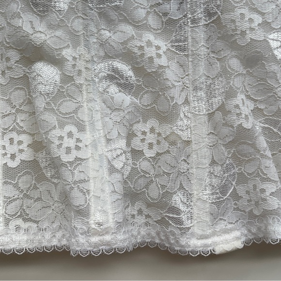 DOMINIQUE Bridal Bustier Corset Torsolette.  White Lace. Plus Size 40C.  EUC. - Picture 4 of 8